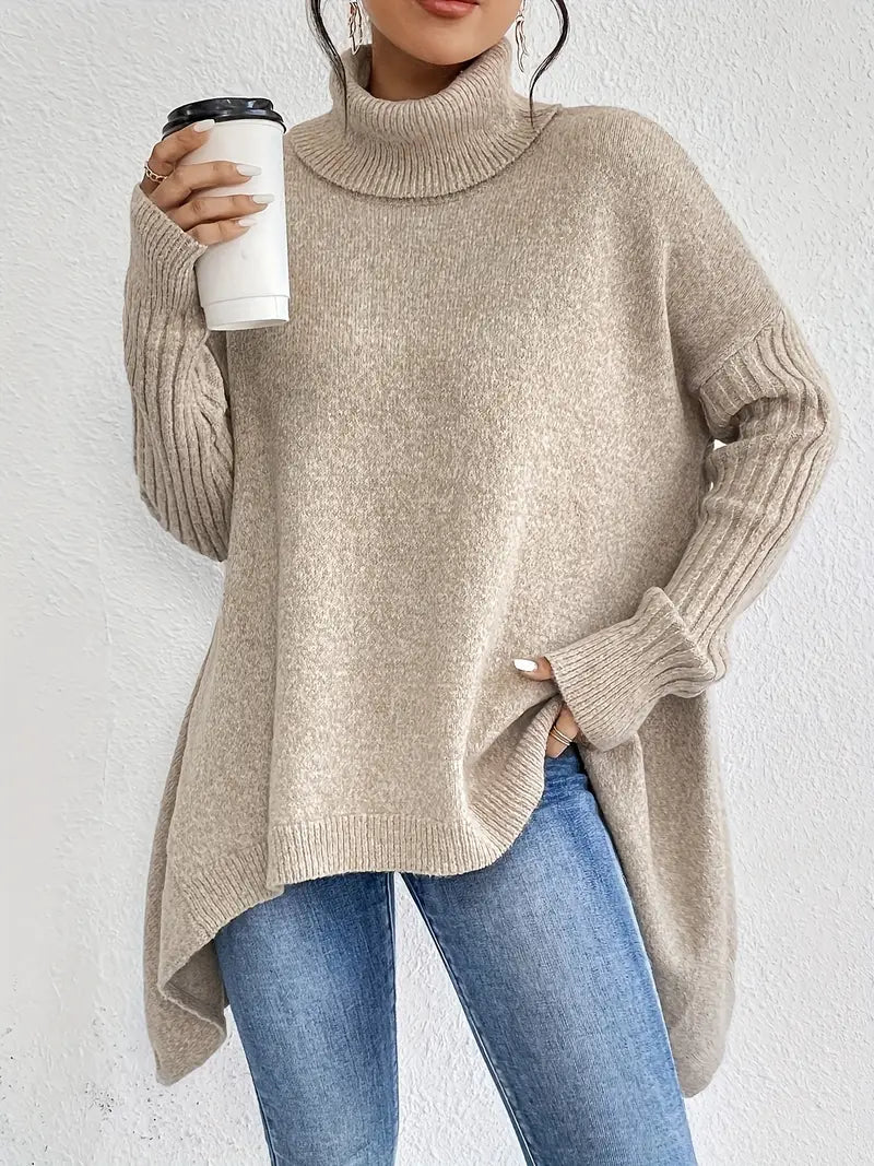 Jersey Solara Oversize de Cuello Alto