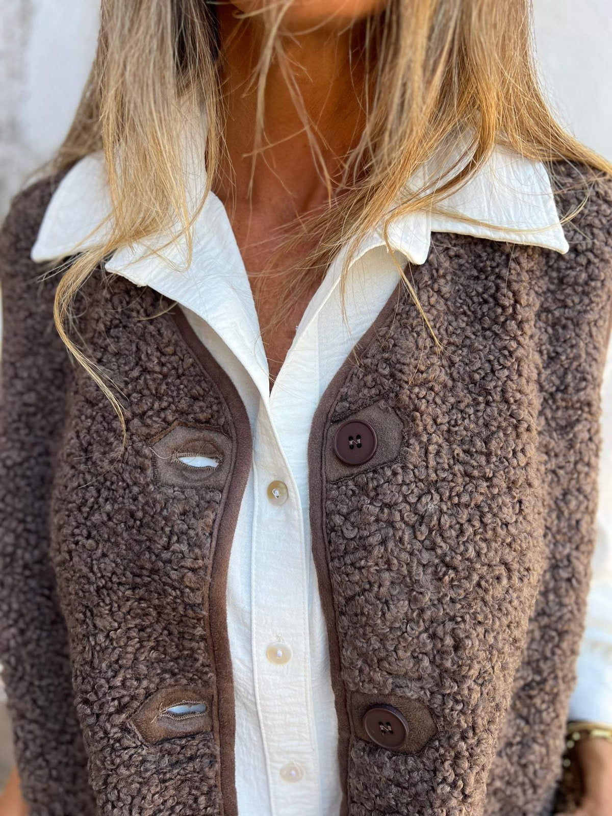 Clarisse I Gilet douillet à boutons