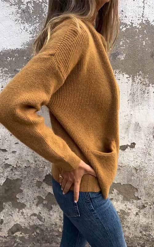 Lorine | Gilet en maille casual avec fermeture éclair