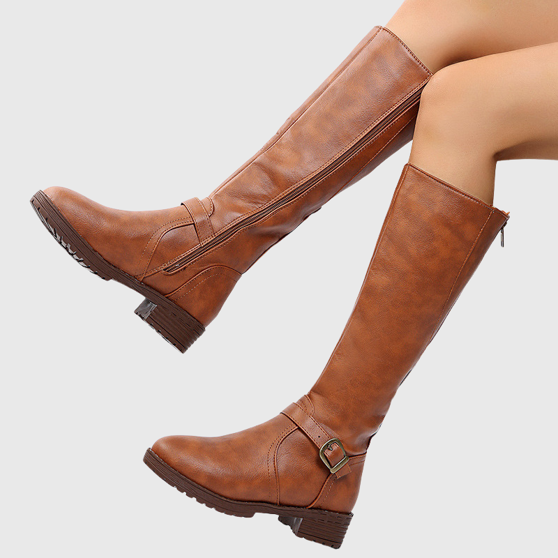 Éliane | Bottes hautes élégantes à boucle