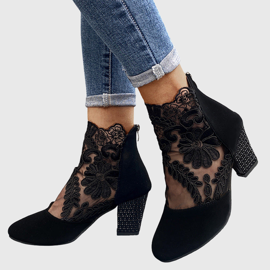 Marise | Bottines tendance avec détails en dentelle