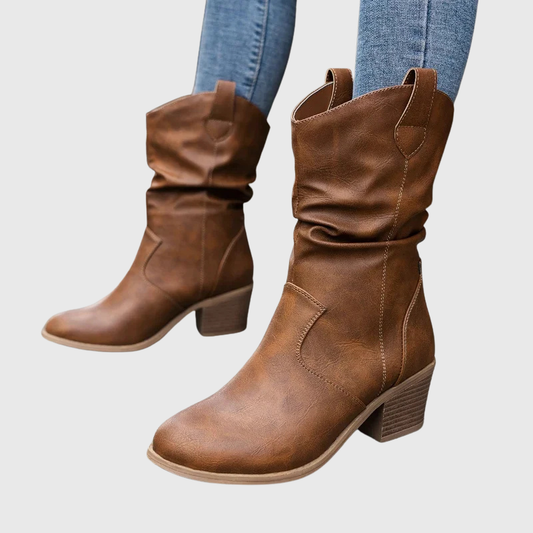 Lyona | Bottines cowboy à talon bloc