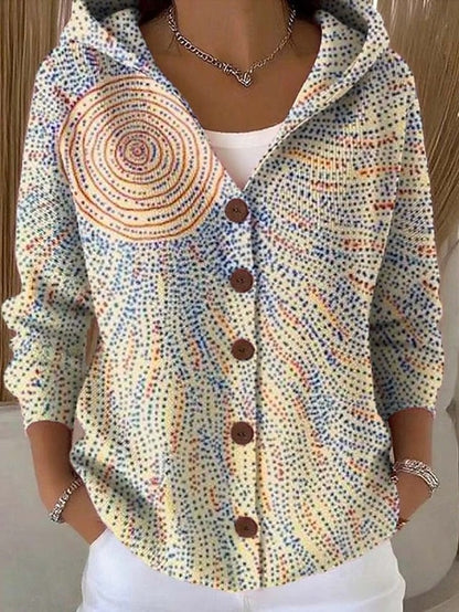 Paloma | Veste en Maille Imprimée avec Capuche
