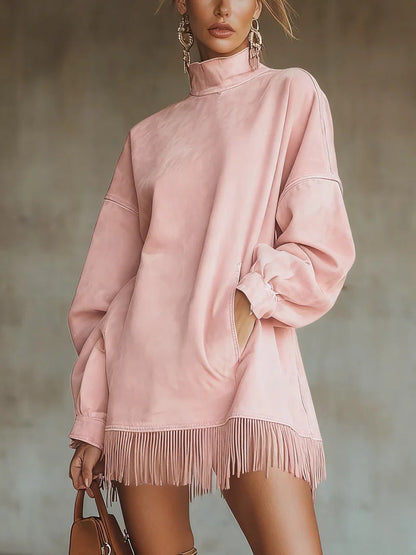 Soleya | Pull oversize à franges bohème
