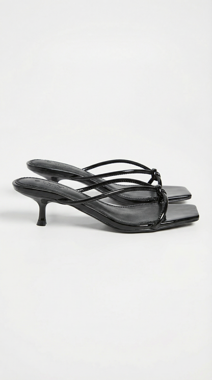 Sandalias con tacón Christina y detalle de nudo