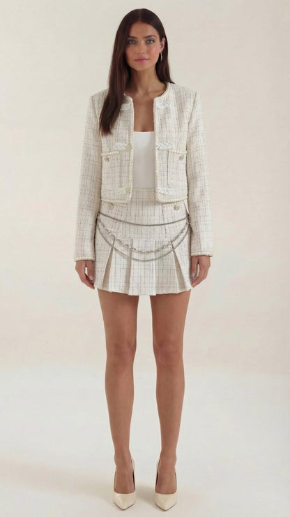 Doris Conjunto de Falda de Tweed