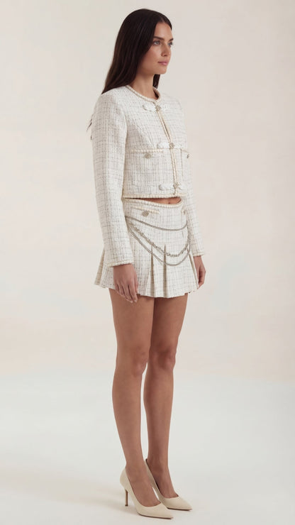 Doris Conjunto de Falda de Tweed