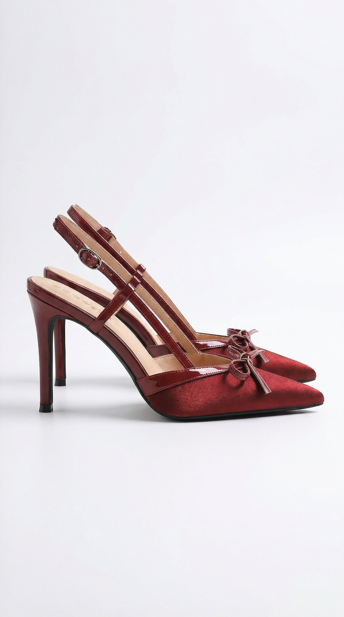 Tacones de Satén Rebecca con Detalle de Lazo