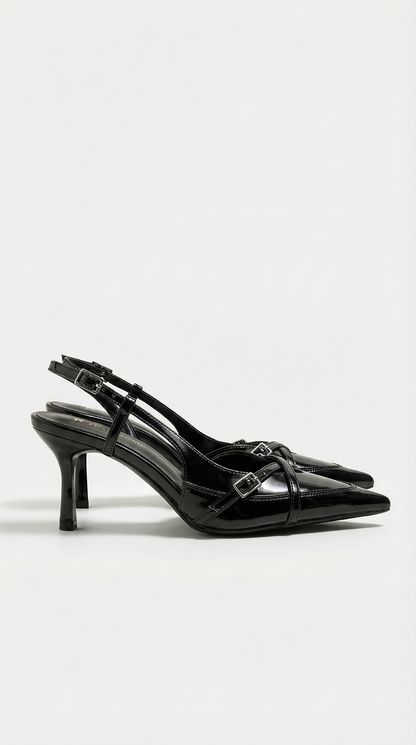 Zapatos de tacón Samantha con tira trasera y hebilla