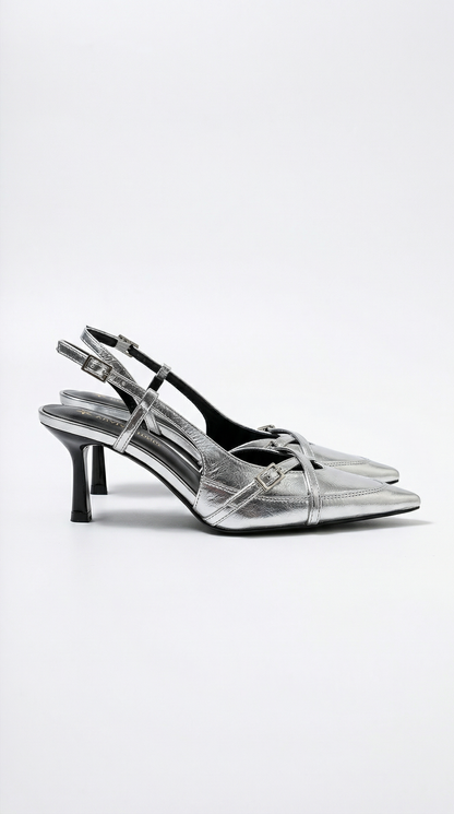 Zapatos de tacón Samantha con tira trasera y hebilla