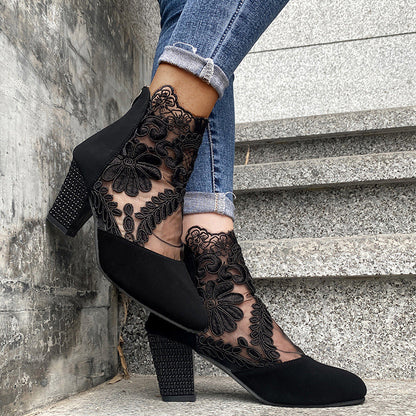 Marise | Bottines tendance avec détails en dentelle